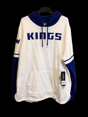 47 Men's White‎ and Blue Kings Hoodie